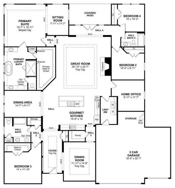 The Margaret floor plan by K. Hovnanian® Homes. 1st Floor shown. *Prices, plans, dimensions, features, specifications, materials, and availability of homes or communities are subject to change without notice or obligation.