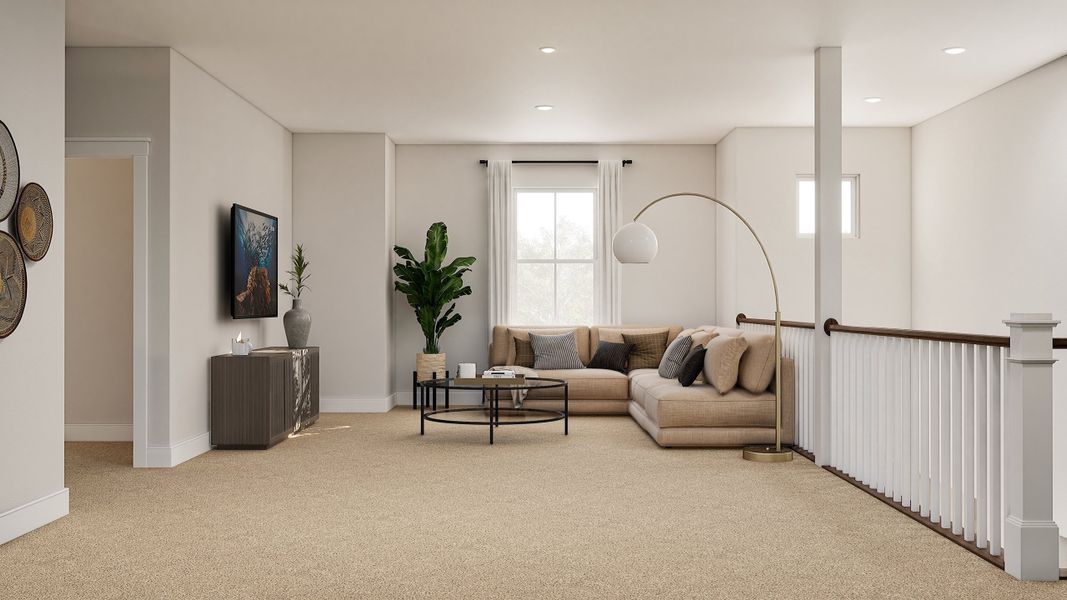 Representative furnished interior of a home built from the Stirling by K. Hovnanian® Homes in Monterra, Rockwall (Image 28).