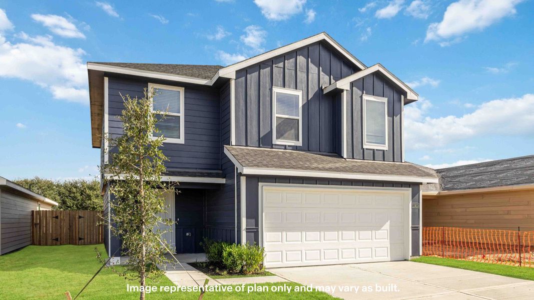 Front exterior of a new home in Deer Meadows, Odessa, TX, highlighting curb appeal (Image 2).