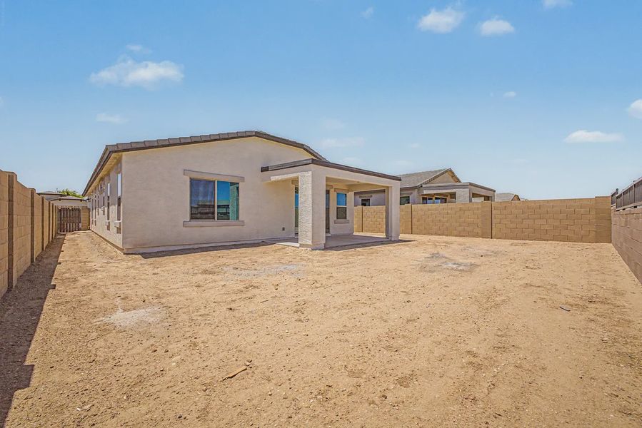 Exterior details and patio area of a home in Avanti at Granite Vista, Waddell (Image 22). Exterior details and patio area of a home in Avanti at Granite Vista, Waddell (Image 22).