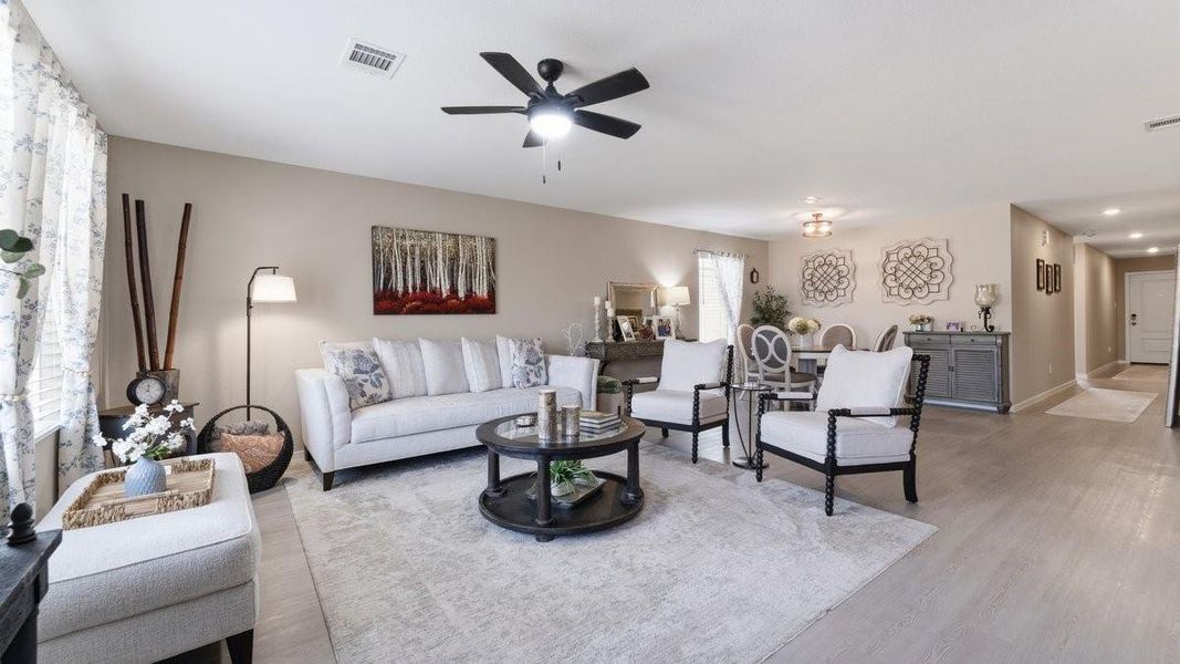 Furnished interior view inside a new home in Trails at Cochran Ranch, Waller (Image 31).
