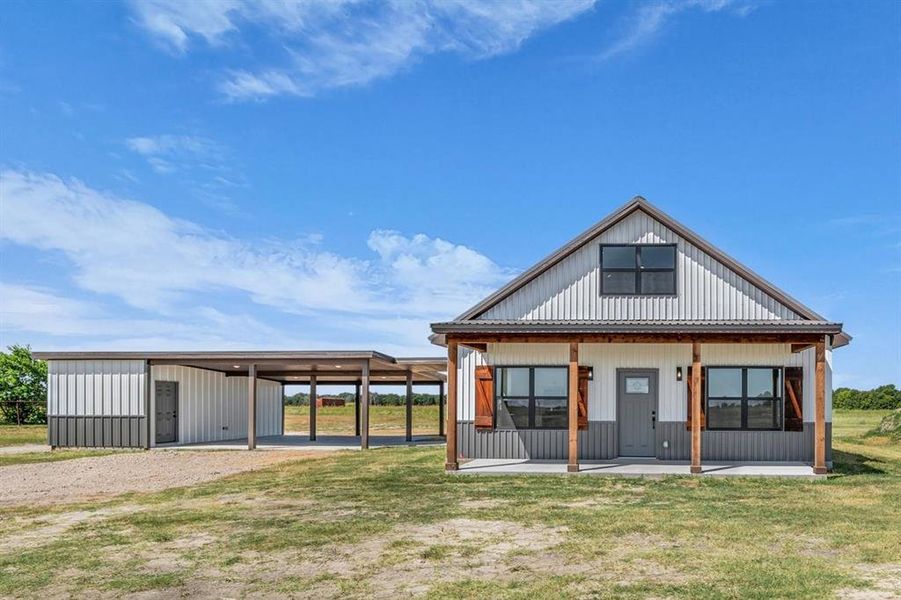 Front exterior of a new home in , Elm Mott, TX, highlighting curb appeal (Image 2). Front exterior of a new home in , Elm Mott, TX, highlighting curb appeal (Image 2).