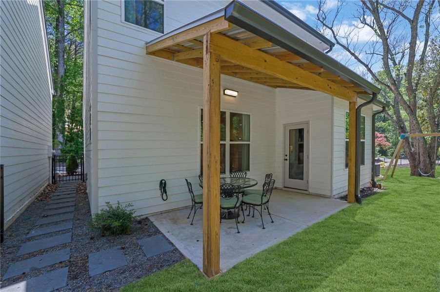 Exterior details and patio area of a home in , Canton (Image 25).