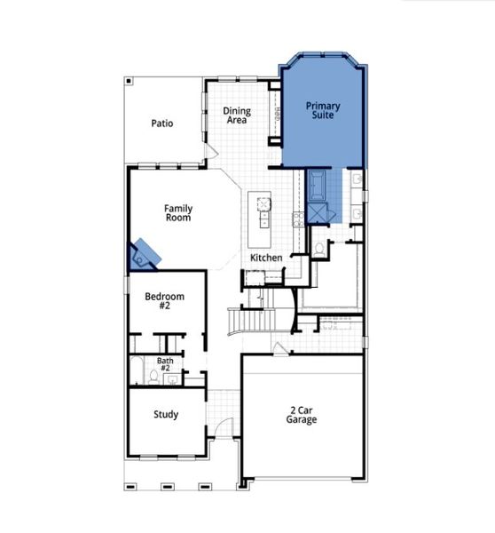 2D floor plan layout of this home in Cambridge Crossing: 50ft. lots, Celina, TX (Image 2). 2D floor plan layout of this home in Cambridge Crossing: 50ft. lots, Celina, TX (Image 2).