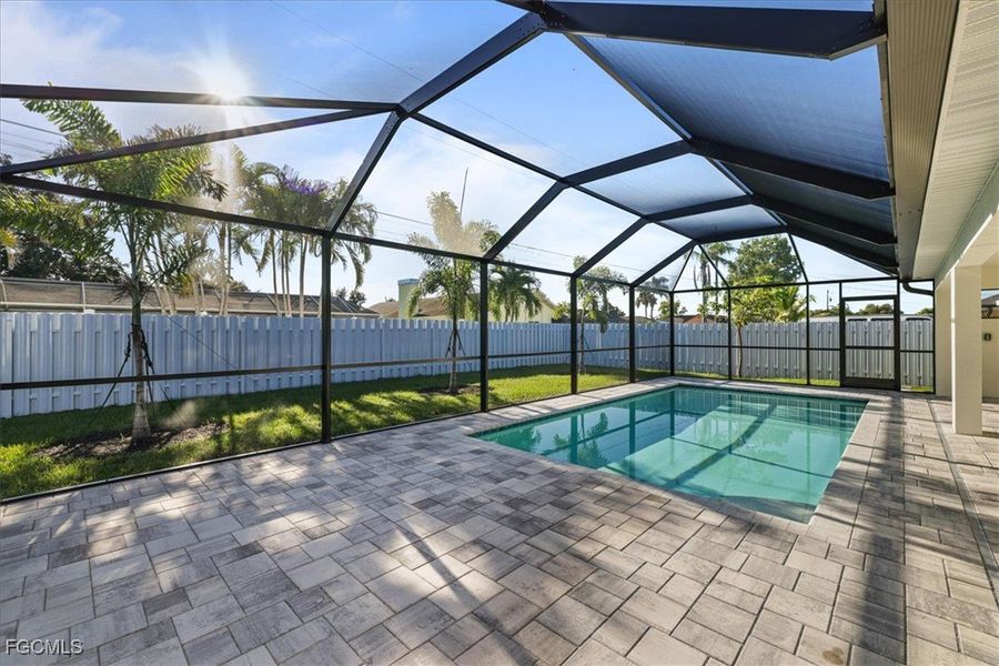 Exterior details and patio area of a home in Cape Coral, Cape Coral (Image 2).