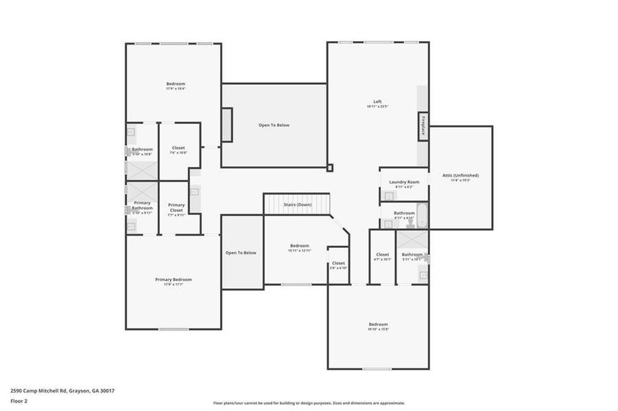 2D floor plan layout of this home in , Grayson, GA (Image 5).