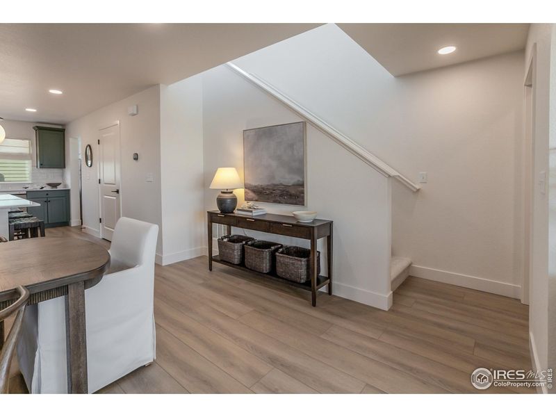 Furnished interior view inside a new home in Prairie Song Story Collection - Single Family Homes, Windsor (Image 8).