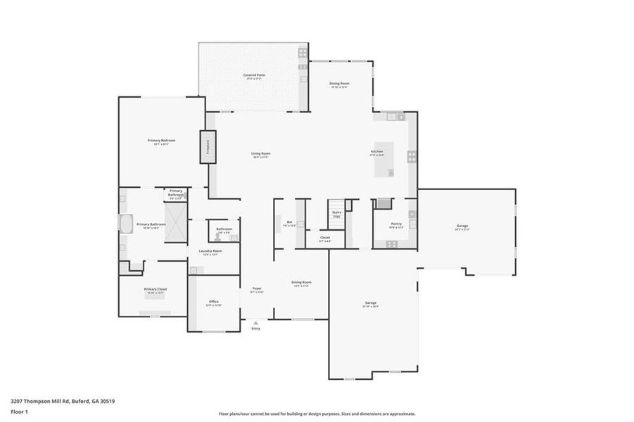2D floor plan layout of this home in , Buford, GA (Image 5).