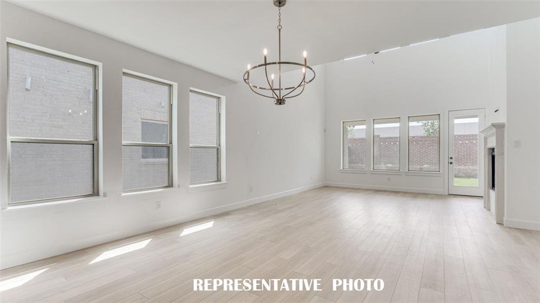 A dining area perfect for grand dinner parties or cozy family meals.  REPRESENTATIVE PHOTO.