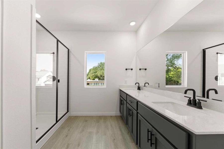 Furnished interior view inside a new home in Sereno Oaks at Buckner Terrace, Dallas (Image 7). Furnished interior view inside a new home in Sereno Oaks at Buckner Terrace, Dallas (Image 7).