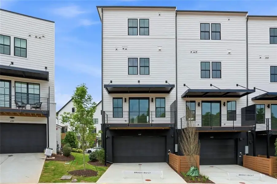 Front exterior of a new home in , Alpharetta, GA, highlighting curb appeal (Image 1). Front exterior of a new home in , Alpharetta, GA, highlighting curb appeal (Image 1).