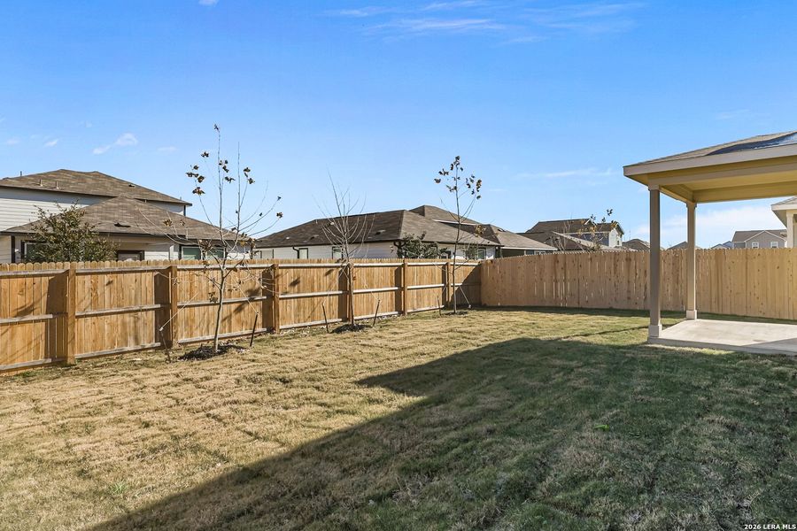 Exterior details and patio area of a home in Millican Grove, San Antonio (Image 3).