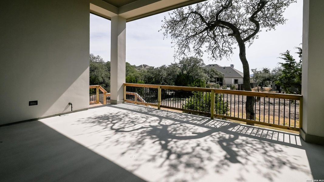Exterior details and patio area of a home in Johnson Ranch, Bulverde (Image 19).