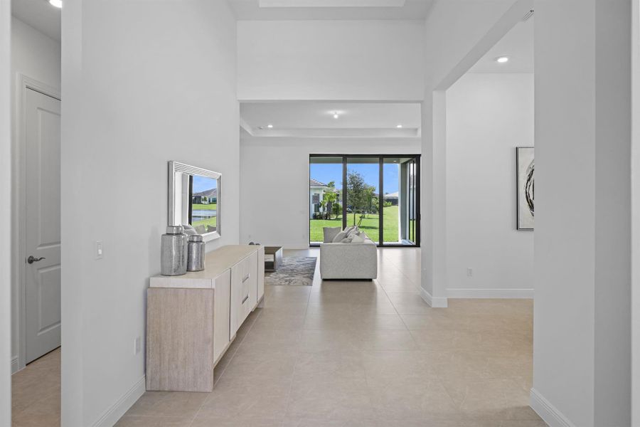Furnished interior view inside a new home in Cresswind Palm Beach at Westlake, The Acreage (Image 46).