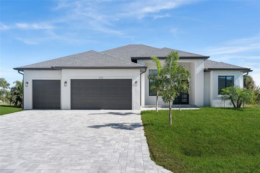 Front exterior of a new home in , Rotonda West, FL, highlighting curb appeal (Image 27).