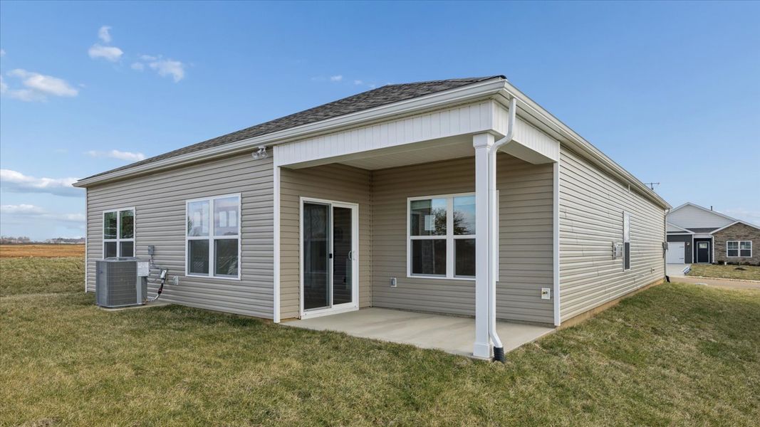 Exterior details and patio area of a home in Millstone Village, Morristown (Image 2).