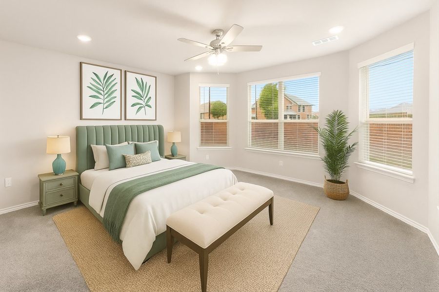 Representative furnished interior of a home built from the Ebony II Attwater Signature by Brohn Homes in Attwater, Waller (Image 11).