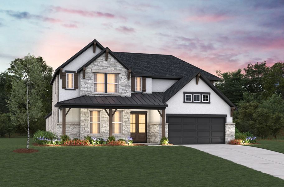 Representative exterior photo of a completed home built from the Westbury by Beazer Homes in Ellwood, Rosharon, TX (Image 2). Representative exterior photo of a completed home built from the Westbury by Beazer Homes in Ellwood, Rosharon, TX (Image 2).