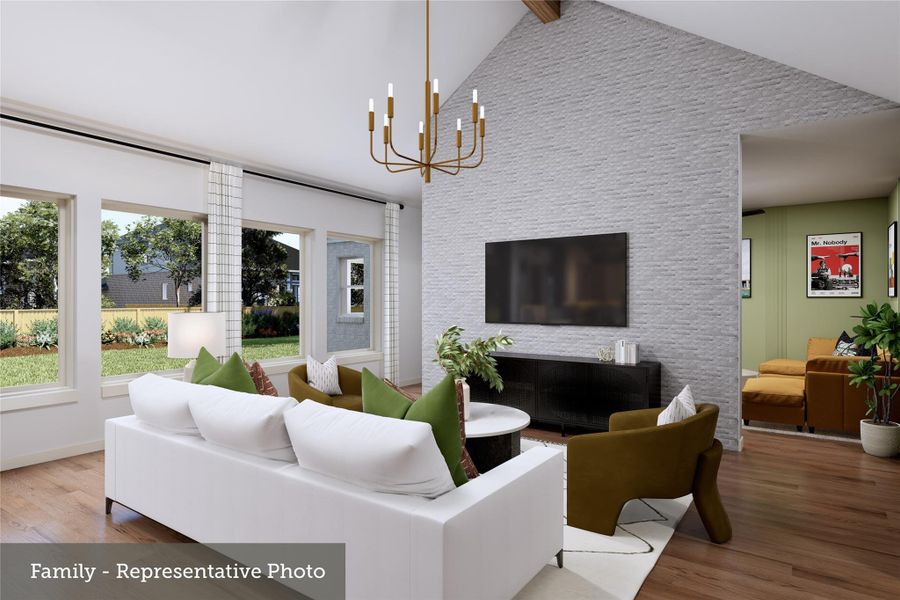 Furnished interior view inside a new home in The Woodlands Hills - Premier Collection, Willis (Image 6).