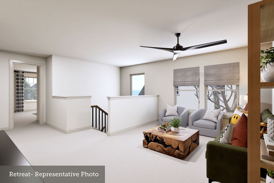 Furnished interior view inside a new home in Creekshaw – Classic, Royse City (Image 4).