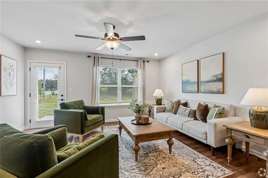Furnished interior view inside a new home in Silver Leaf, Dawsonville (Image 8).