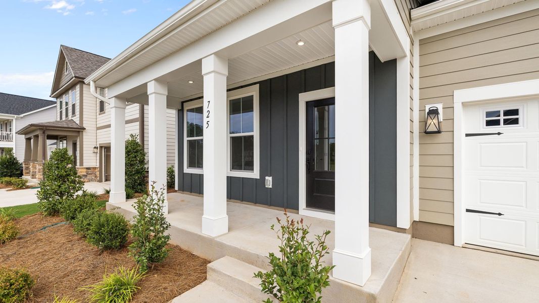 Front exterior of a new home in Lakeside Glen, York, SC, highlighting curb appeal (Image 14).