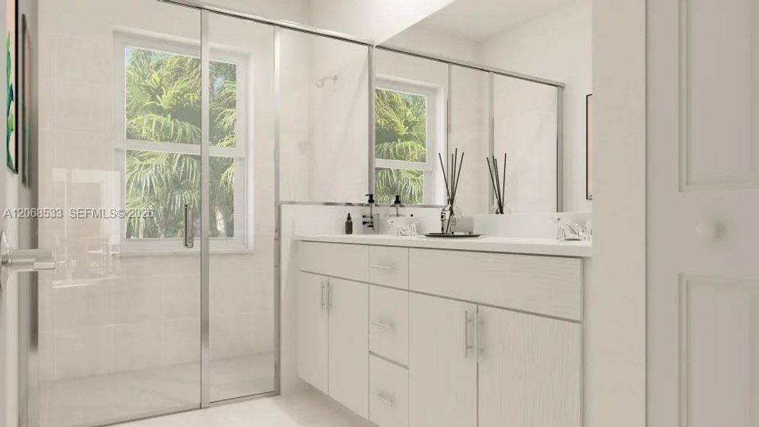 Furnished interior view inside a new home in Wildwood Groves, Miami (Image 8).