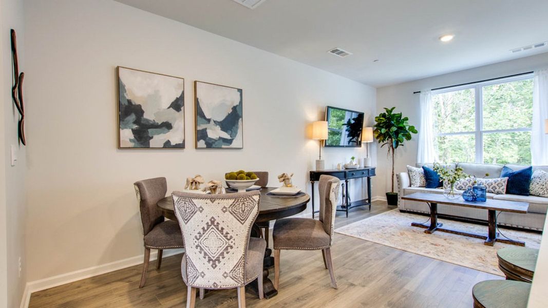 Furnished interior view inside a new home in River Landing Townhomes, Murfreesboro (Image 6). Furnished interior view inside a new home in River Landing Townhomes, Murfreesboro (Image 6).
