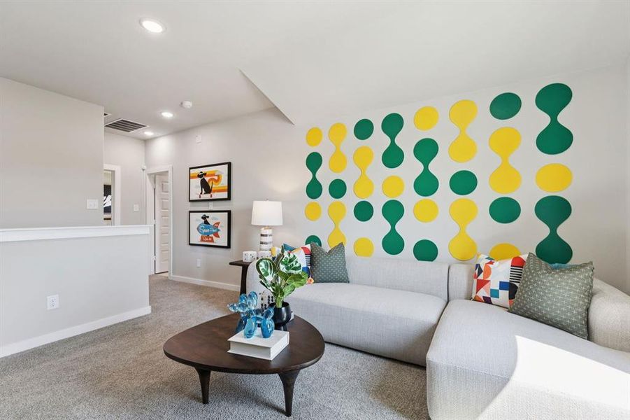 Game Room in the Magnolia home plan by Trophy Signature Homes – REPRESENTATIVE PHOTO