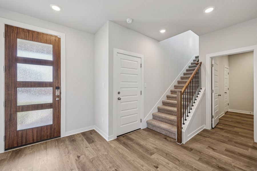 A staircase in a house.