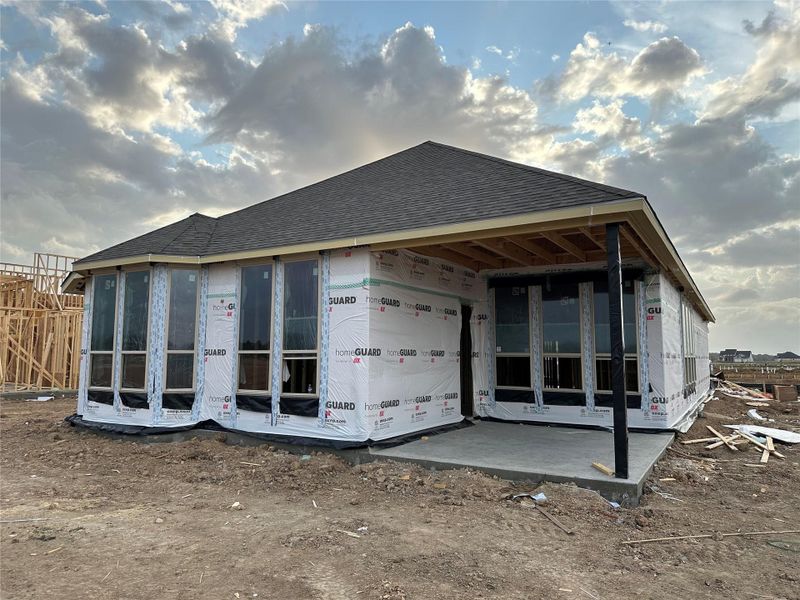 In-progress construction of a new home in Meridiana, Manvel, TX (Image 21).