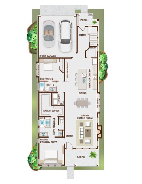 2D floor plan layout of this home in Walton Ridge, Corinth, TX (Image 3).