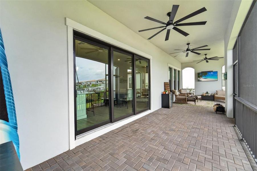 Exterior details and patio area of a home in SouthShore Yacht Club, Ruskin (Image 4).