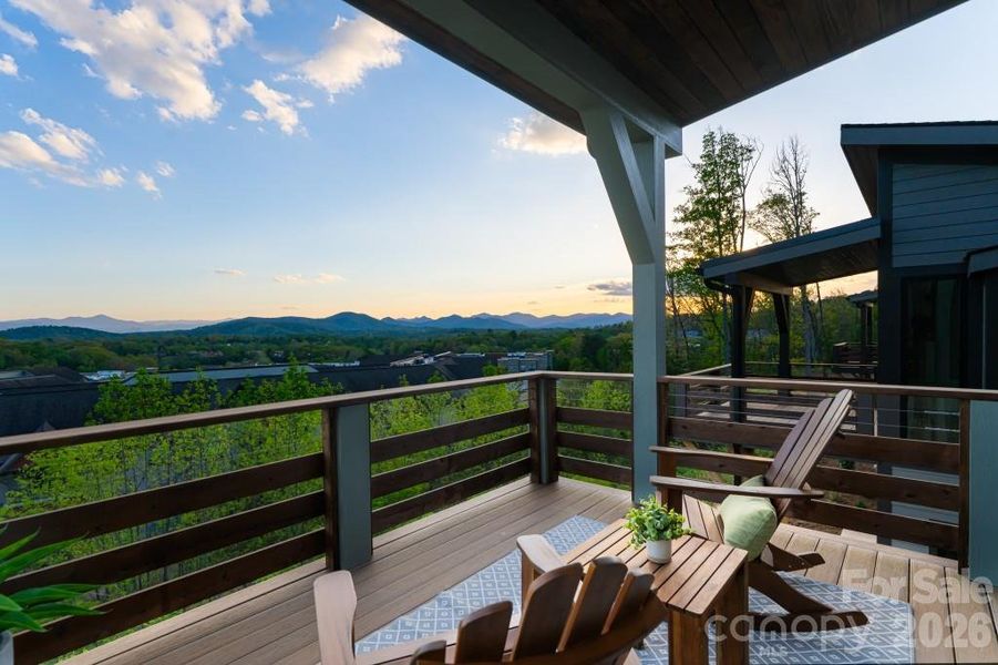 Covered deck off main living area