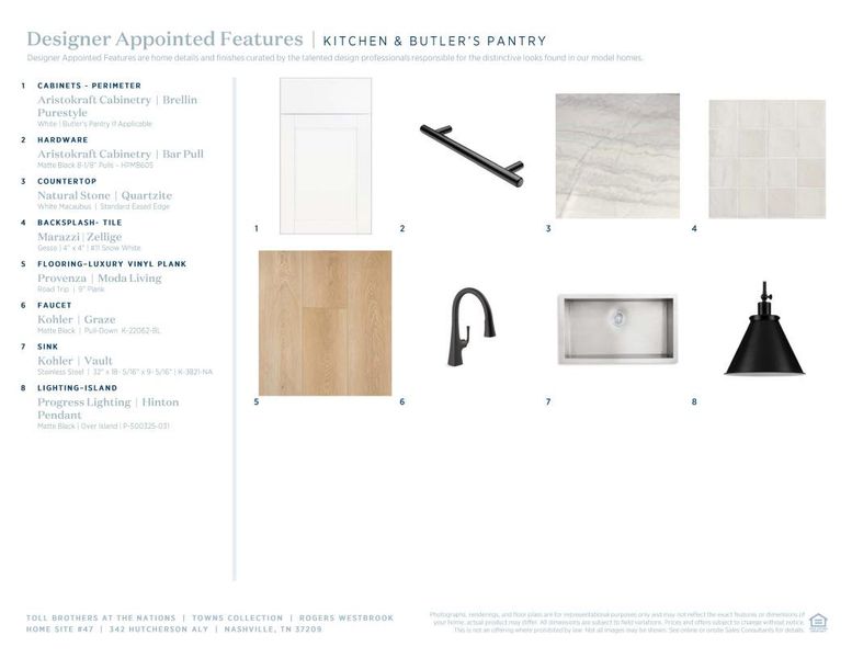 Sample of building materials used in homes in The Nations - Towns, Nashville (Image 8). Sample of building materials used in homes in The Nations - Towns, Nashville (Image 8).