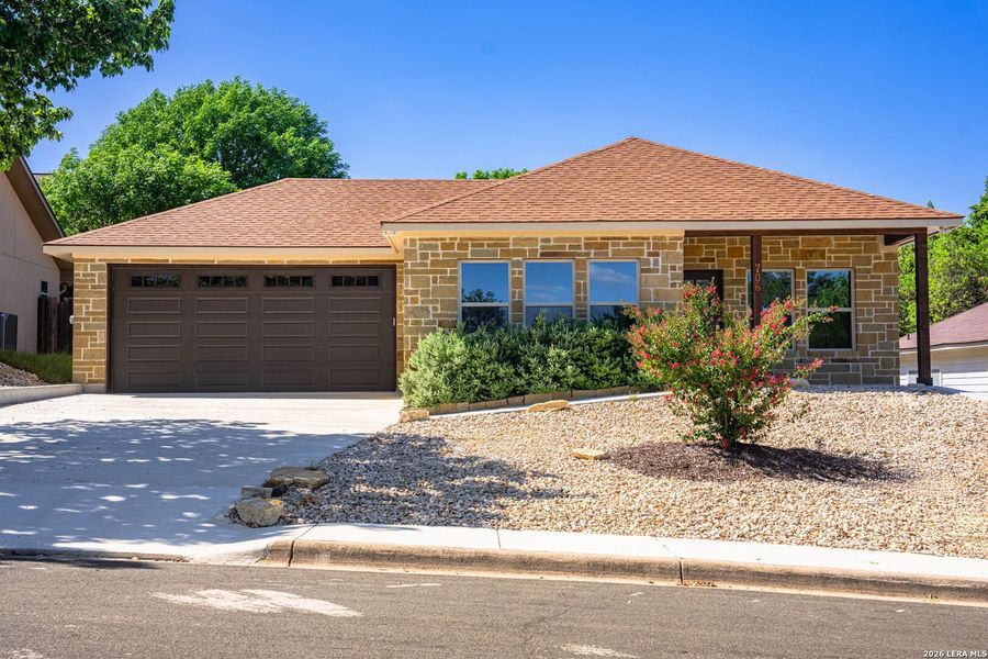 Front exterior of a new home in , Kerrville, TX, highlighting curb appeal (Image 26).