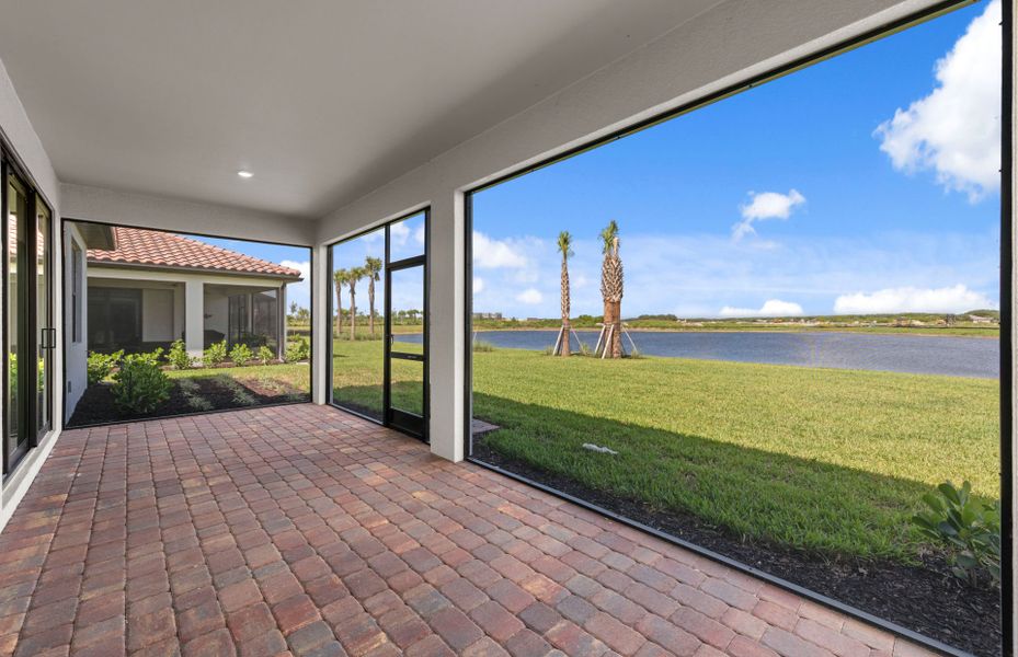 Exterior details and patio area of a home in Del Webb Naples, Immokalee (Image 2). Exterior details and patio area of a home in Del Webb Naples, Immokalee (Image 2).