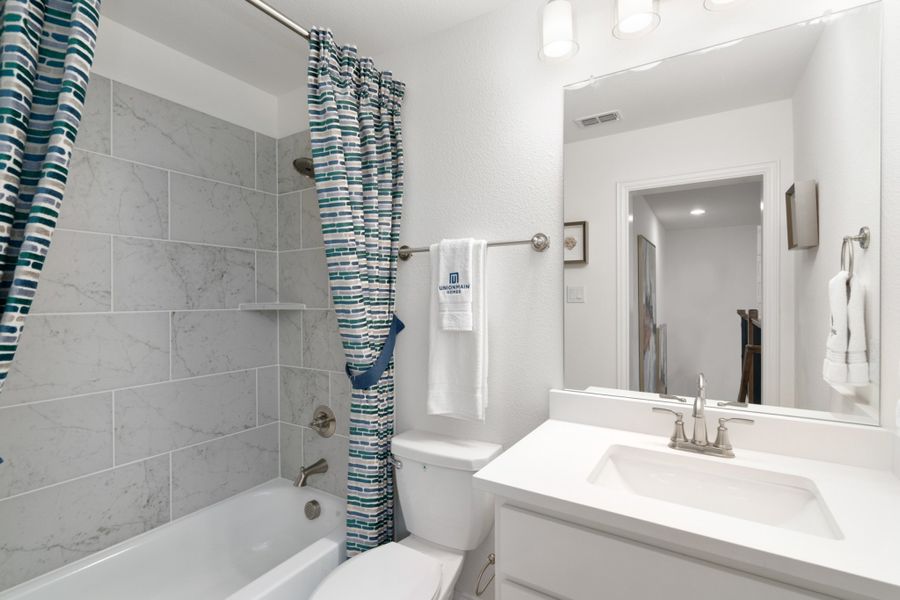 Furnished interior view inside a new home in Reunion, Rhome (Image 16).