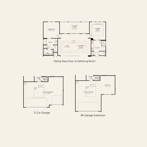 2D floor plan layout for the Stardom by Del Webb in Sun City Texas, Georgetown, TX (Image 5).