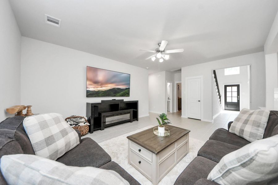 Furnished interior view inside a new home in , Woodbranch (Image 12). Furnished interior view inside a new home in , Woodbranch (Image 12).