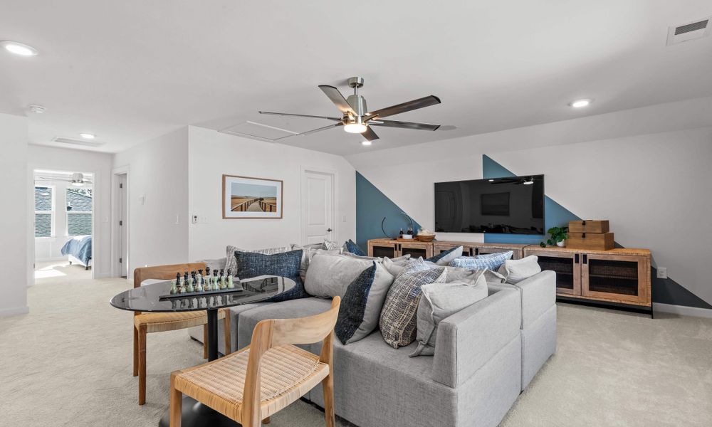 Representative furnished interior of a home built from the The Longboard by Chesapeake Homes in Bridgewater - Shorehaven Village, Little River (Image 45).