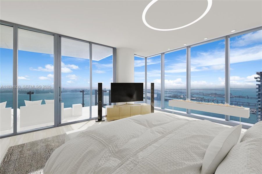 Furnished interior view inside a new home in , Miami (Image 11).