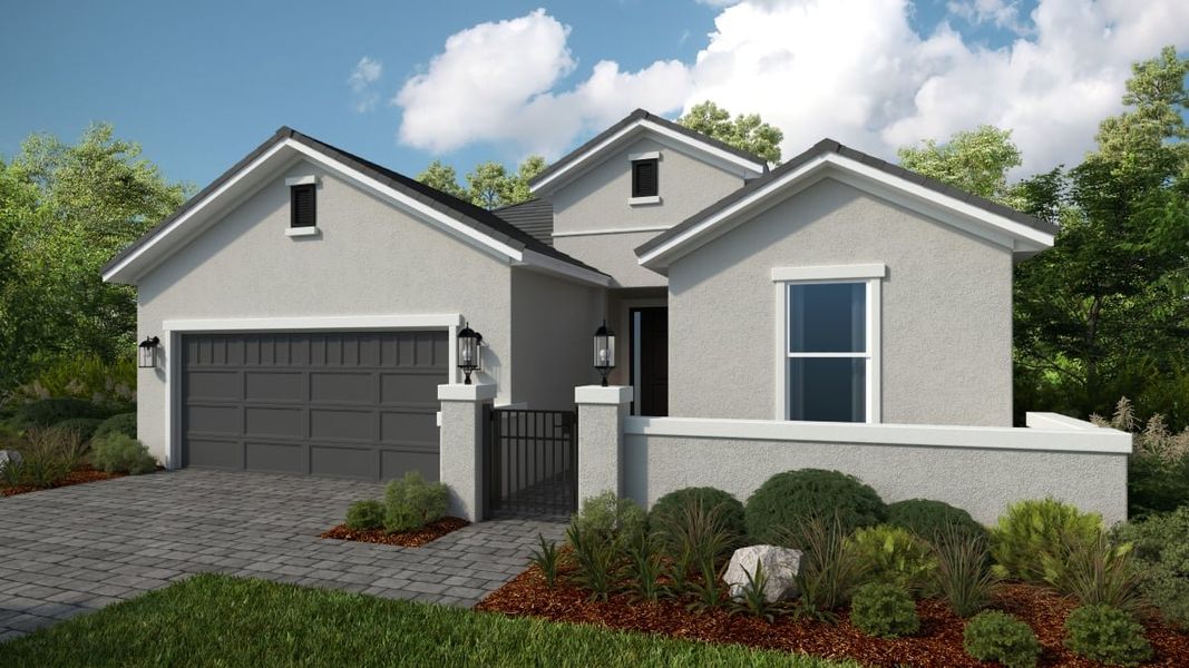 Representative exterior photo of a completed home built from the Monte by Taylor Morrison in Esplanade at McKinnon Groves, Winter Garden, FL (Image 5). Representative exterior photo of a completed home built from the Monte by Taylor Morrison in Esplanade at McKinnon Groves, Winter Garden, FL (Image 5).