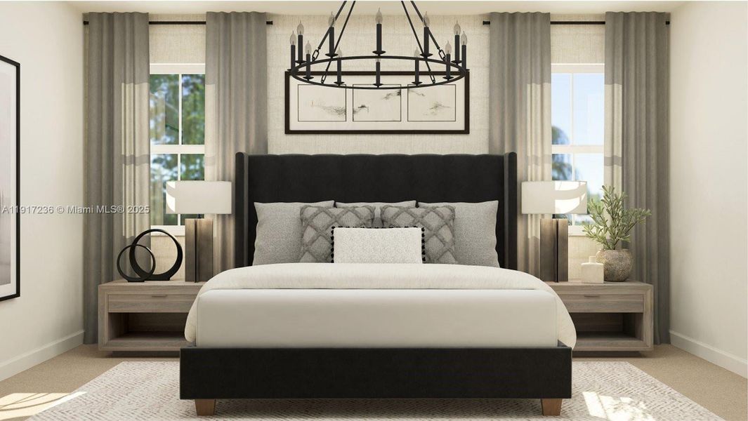 Furnished interior view inside a new home in Altamira: Granada Collection, Homestead (Image 3).