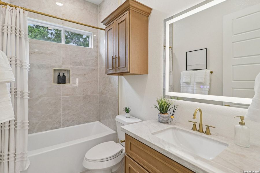 Furnished interior view inside a new home in , Fischer (Image 14).