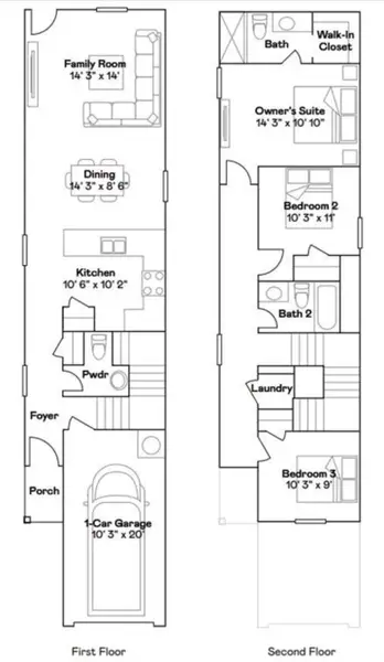 2D floor plan layout of this home in Tavola, New Caney, TX (Image 3).