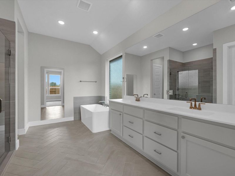Furnished interior view inside a new home in Oakhill Reserve, Tomball (Image 6). Furnished interior view inside a new home in Oakhill Reserve, Tomball (Image 6).