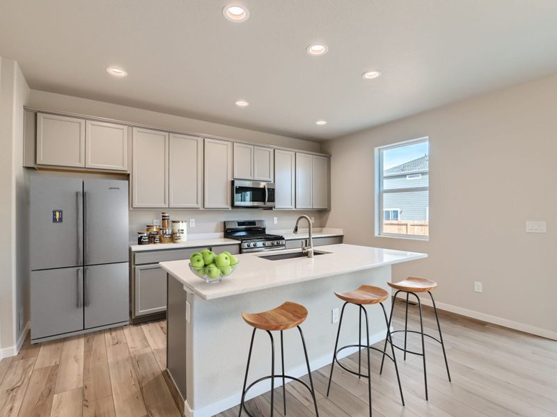 Representative furnished interior of a home built from the Onyx by View Homes in Lochbuie Station – Jewel Collection, Lochbuie (Image 3).