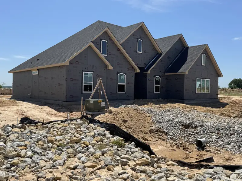 In-progress construction of a new home in Stagecoach Crossing, Bridgeport, TX (Image 4). In-progress construction of a new home in Stagecoach Crossing, Bridgeport, TX (Image 4).