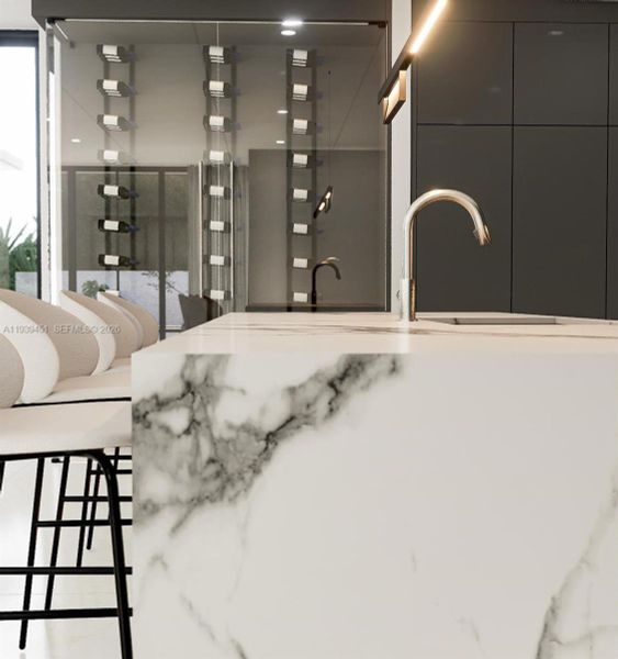 Close-up of interior finishes inside a home in , Miami Springs (Image 11).